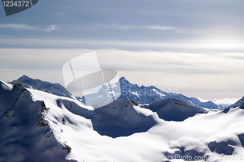 Image of Caucasus Mountains. View from Elbrus.