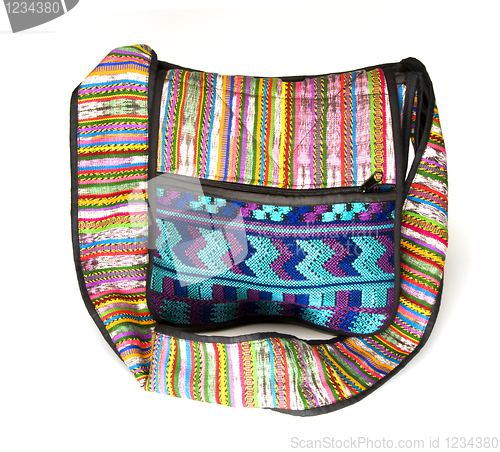 Image of shoulder bag woven textile made in Nicaragua