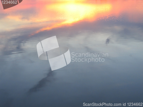 Image of sunset water background