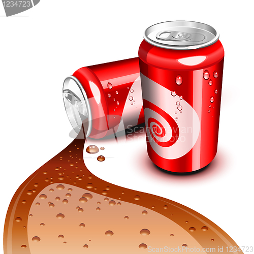 Image of Flowing Cola can