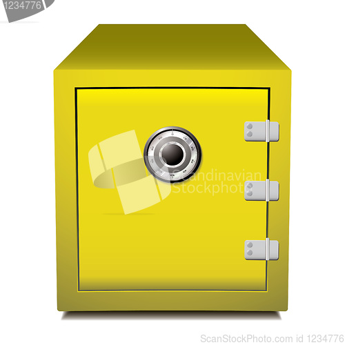 Image of Secure gold metal safe