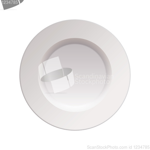 Image of White china dinner plate