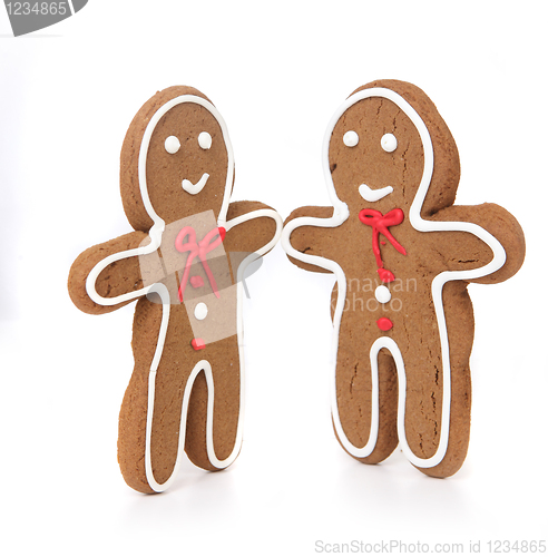 Image of Ginger Bread Man and Woman Looking at Eachother