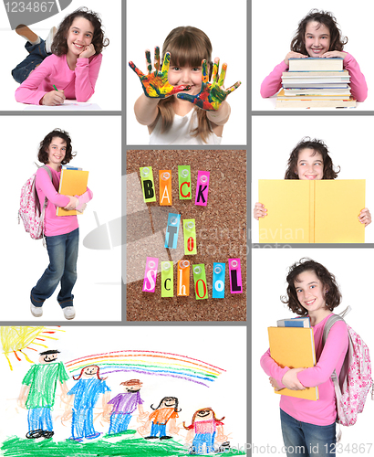 Image of Colorful Back to School Collage