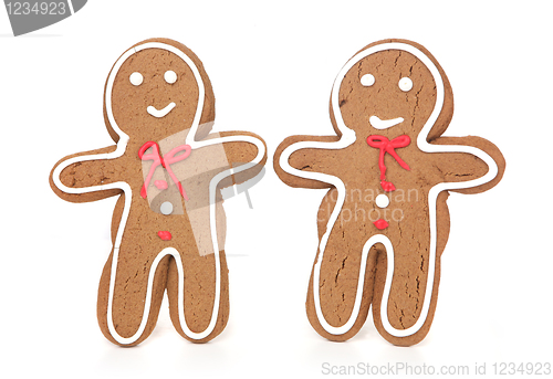 Image of 2 Gingerbread Men Smiling