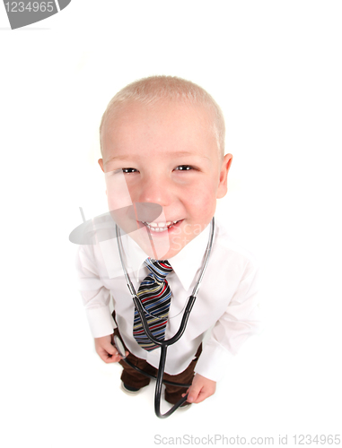 Image of Child Doctor Smiling With Stethoscope