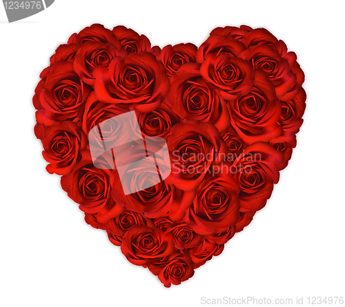 Image of Valentine Heart Made Out of Roses