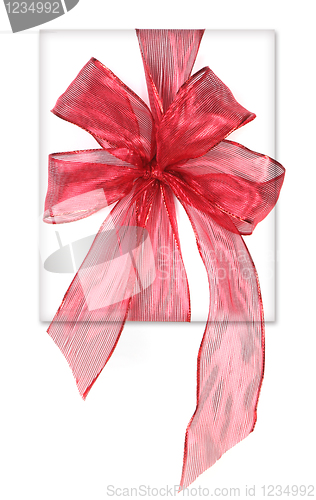 Image of Beautifully Wrapped Red Birthday or Christmas Present