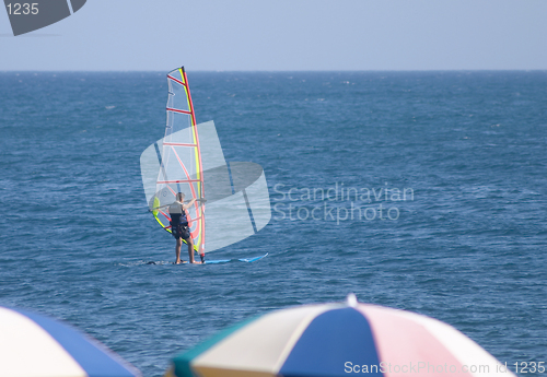 Image of Sailboarding by the beach