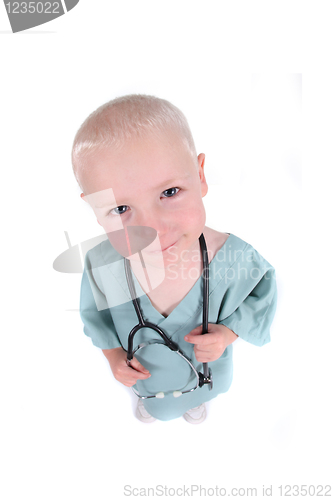 Image of Young Boy Dressed as a Doctor