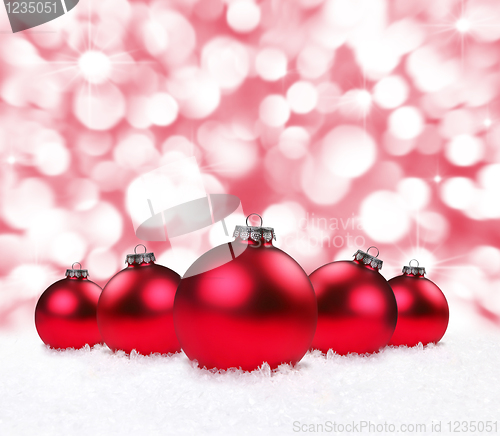 Image of Holiday Bulbs With Sparkling Background