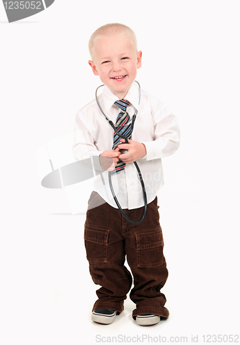 Image of Child Pretending to be a Doctor
