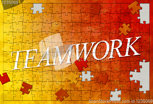 Image of teamwork puzzle