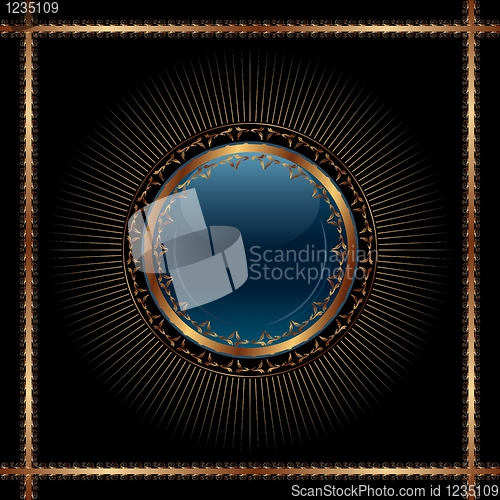 Image of golden vintage card design