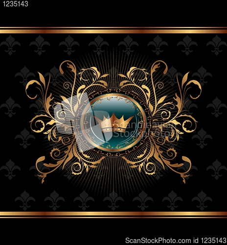 Image of gold invitation frame