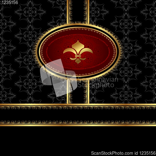Image of vintage background with floral frame