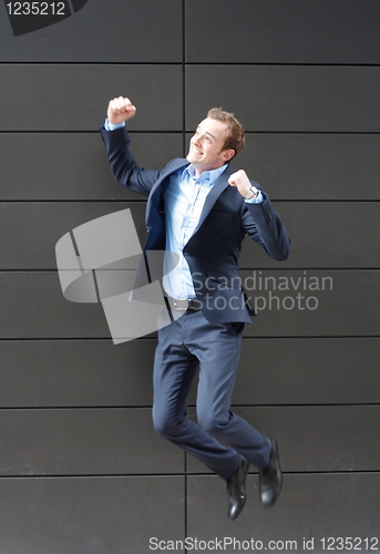 Image of Business man jumping