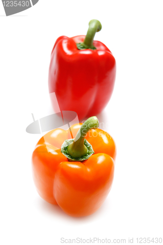 Image of Orange and red pepper