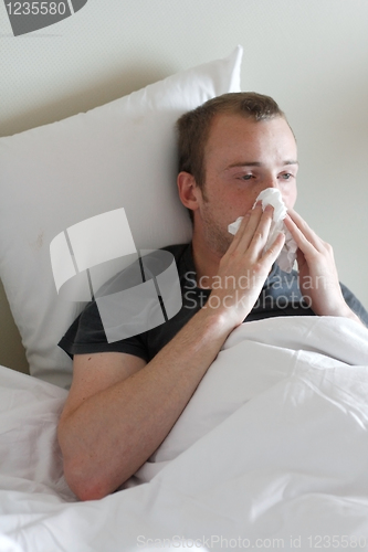 Image of A man with the flu