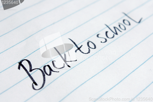 Image of Back to school