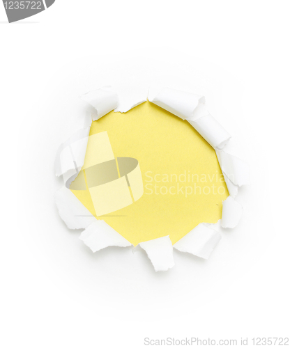 Image of Hole in paper