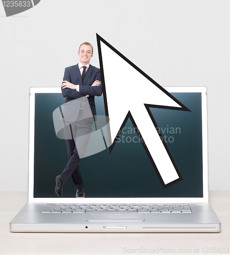 Image of Cursor and businessman