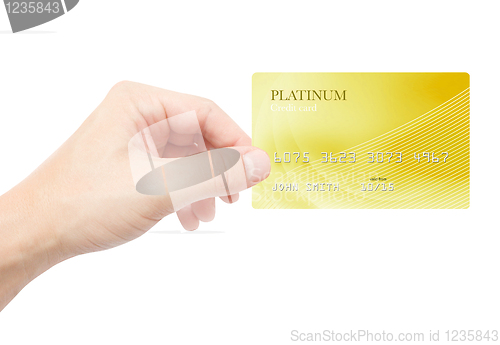 Image of Holding credit card