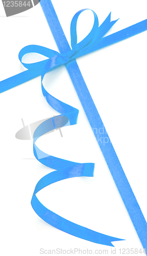 Image of Blue bow and ribbon