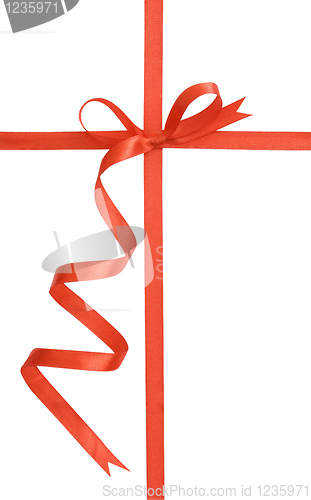 Image of Beautiful red ribbon and bow