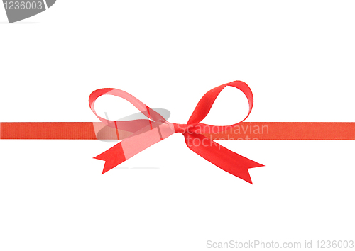 Image of Beautiful red ribbon and bow