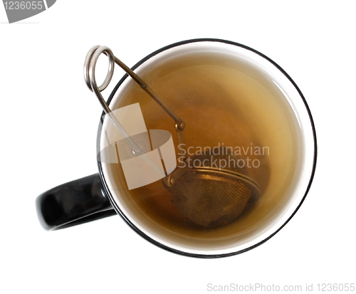 Image of Brewing tea in a cup