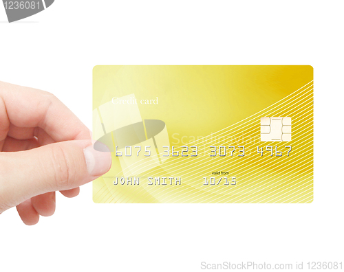 Image of Holding credit card