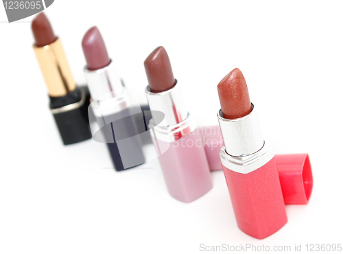 Image of Lipsticks in a row