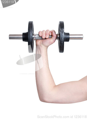 Image of Arm lifting weight