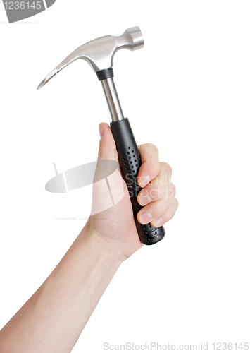 Image of Hand holding a hammer