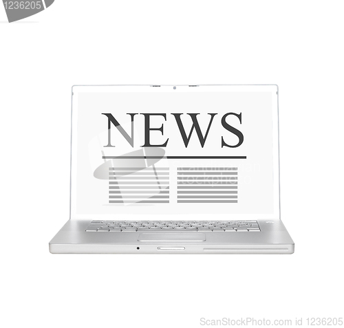 Image of Laptop with online news