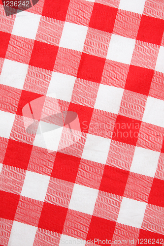 Image of Red textile Gingham