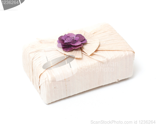 Image of A wrapped bar of Bali soap