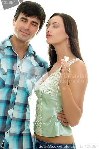 Image of Couple listening music