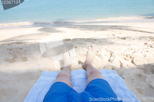 Image of Legs on beach