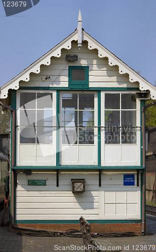 Image of old signal box at a railway museum