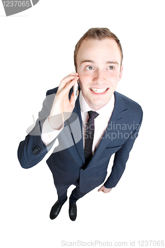 Image of Business man talking in cell phone