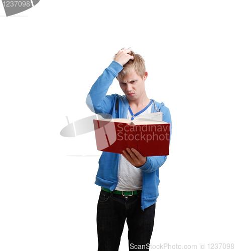 Image of Student reading book