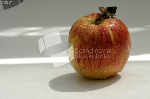 Image of apple on table