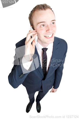 Image of Business man talking in cell phone
