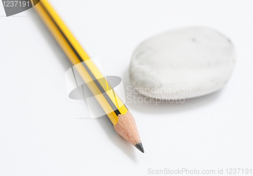 Image of Pencil and rubber