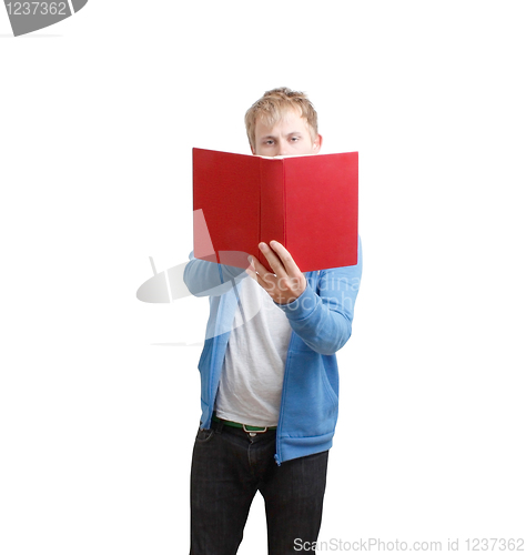 Image of Student reading book