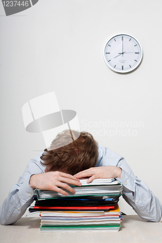Image of Business man sleeping