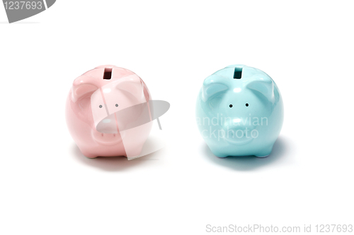 Image of Male and female piggy bank