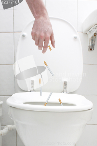 Image of Flushing cigarettes